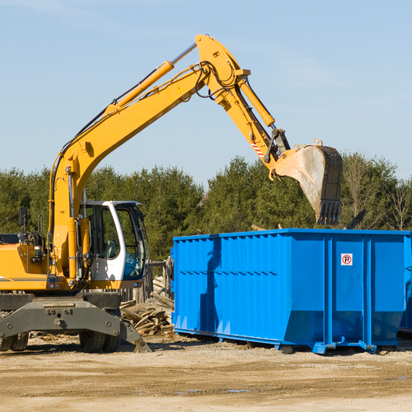 are there any restrictions on where a residential dumpster can be placed in Vernon